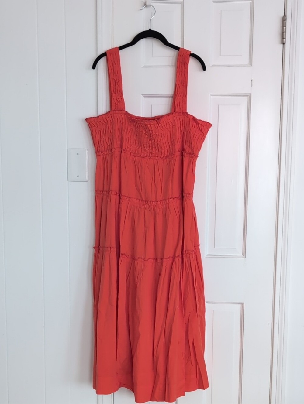 Maeve Tangerine Sleeveless Midi Dress